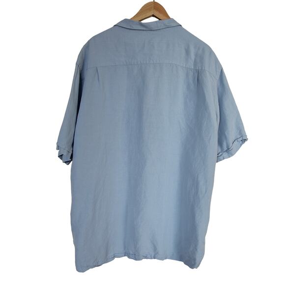 Cubavera Men's Linen blend Sky blue button-down shirt size XXL - Picture 3 of 4